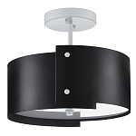 Потолочный светильник круглый светодиодный Semicircular White Panels чёрный варинант исполнения - 3 | Loft Concept в Новосибирске