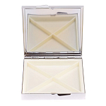 Таблетница карманная квадратная с 4-мя отделениями с зеркалом и накладкой из натурального камня Содалит Silver Stone Pillboxes варинант исполнения - 3 | Loft Concept в Новосибирске