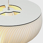 Подвесной светильник с белыми изящными декоративными лепестками Volumetric Petal Lamp варинант исполнения - 9 | Loft Concept в Новосибирске