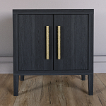 Тумбочка Primo с дверцами шпон Черный дуб варинант исполнения - 2 | Loft Concept в Новосибирске