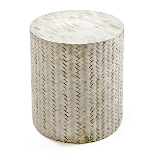 Приставной круглый столик инкрустация костью Bone Inlaid Round  Stool