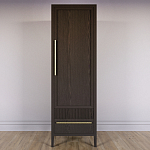 Узкий Шкаф Primo с 2 выдвижными ящиками Темный орех варинант исполнения - 2 | Loft Concept в Новосибирске