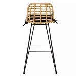 Стул барный с ротанговым плетением Half Bar Chair with Wicker без подлокотников варинант исполнения - 3 | Loft Concept в Новосибирске