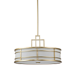 Подвесной светильник цвета латунь с белым матовым плафоном с геометрическим рисунком Feiss варинант исполнения - 1 | Loft Concept в Новосибирске