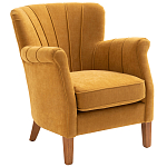 Кресло велюровое на ножках из массива ясеня Jessie Armchair варинант исполнения - 1 | Loft Concept в Новосибирске