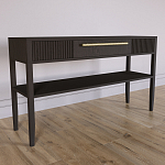 Дизайнерская Консоль с полкой и ящиком Primo Темный орех варинант исполнения - 2 | Loft Concept в Новосибирске