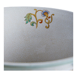 Ваза высокая из фарфора на бронзовом основании Turquoise Blooming Garden варинант исполнения - 3 | Loft Concept в Новосибирске