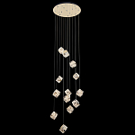 Люстра каскадная с мозаичным хрустальным оформлением Sparks of Crystal варинант исполнения - 3 | Loft Concept в Новосибирске