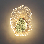 Бра с рельефным волнообразным стеклянным плафоном и вставкой из мрамора Liquid Stone варинант исполнения - 4 | Loft Concept в Новосибирске