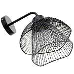 Бра с сетчатым металлическим абажуром Black Mesh Lampshade варинант исполнения - 4 | Loft Concept в Новосибирске
