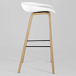 Барный стул на ножках из натурального дерева Boras White варинант исполнения - 2 | Loft Concept в Новосибирске