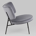 Мини-кресло District Lounge велюр серый варинант исполнения - 2 | Loft Concept в Новосибирске