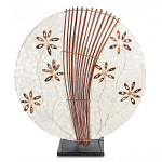 Настольная лампа из перламутра и дерева на подставке Indonesian Shell Flower варинант исполнения - 3 | Loft Concept в Новосибирске