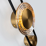 Бра со стеклянными плафонами в форме дисков Savio Brown Glass Disc Light варинант исполнения - 3 | Loft Concept в Новосибирске