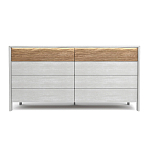 Комод 8 ящиков с подсветкой на рельефном фасаде Warm Industrial варинант исполнения - 1 | Loft Concept в Новосибирске