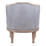 Кресло низкое с мягкой обивкой из велюра на 4-х деревянных ножках Emile Armchair grey варинант исполнения - 3 | Loft Concept в Новосибирске