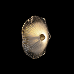 Бра в форме прозрачного стеклянного цветка с рельефной текстурой Textured Glass варинант исполнения - 8 | Loft Concept в Новосибирске