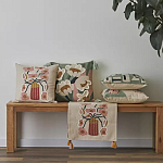 Подушка с цветочным принтом Blooming Elegance Rose варинант исполнения - 5 | Loft Concept в Новосибирске