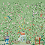 Обои ручная роспись Belvoir Pistachio варинант исполнения - 1 | Loft Concept в Новосибирске