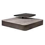 Столик журнальный квадратный  с полкой Sculptural Marble Accent с мрамором  варинант исполнения - 2 | Loft Concept в Новосибирске