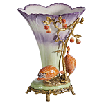 Ваза с цесарками из фарфора с бронзовыми элементами Garden of Eden варинант исполнения - 3 | Loft Concept в Новосибирске