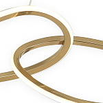 Люстра подвесная с 4-мя асимметричными кольцами золотого цвета Ring Horizontal варинант исполнения - 2 | Loft Concept в Новосибирске