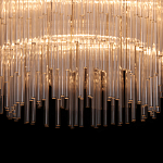 Люстра круглая с прозрачными стеклянными трубками Nembus варинант исполнения - 5 | Loft Concept в Новосибирске