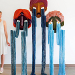 Вязаный Арт-Объект на стену из трех элементов Triptych варинант исполнения - 2 | Loft Concept в Новосибирске