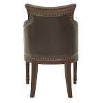 Кресло кожаное на 4-х деревянных ножках из массива березы Ethan Armchair brown варинант исполнения - 2 | Loft Concept в Новосибирске