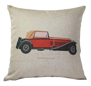 Подушка Красный ретро-автомобиль I