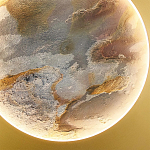 Бра в форме диска цвета латунь Brass Borders варинант исполнения - 2 | Loft Concept в Новосибирске