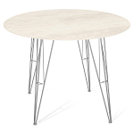 Стол обеденный с круглой столешницей из керамики на четырех ножках Sand Ceramics варинант исполнения - 1 | Loft Concept в Новосибирске