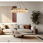 Люстра круглая с сферическими плафонами из натурального камня Phased Spheres варинант исполнения - 4 | Loft Concept в Новосибирске