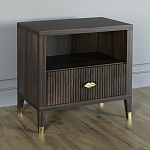 Прикроватная тумбочка с полкой Elsa Dreams Walnut  варинант исполнения - 1 | Loft Concept в Новосибирске