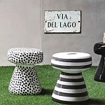 Дизайнерский журнальный стол белый в чёрный горох Gefan варинант исполнения - 2 | Loft Concept в Новосибирске