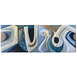 Арт-объект ручной работы Blue Abstraction из 4-х панелей варинант исполнения - 5 | Loft Concept в Новосибирске