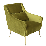 Кресло велюровое оливковое с подушкой Relaxation Soft варинант исполнения - 1 | Loft Concept в Новосибирске