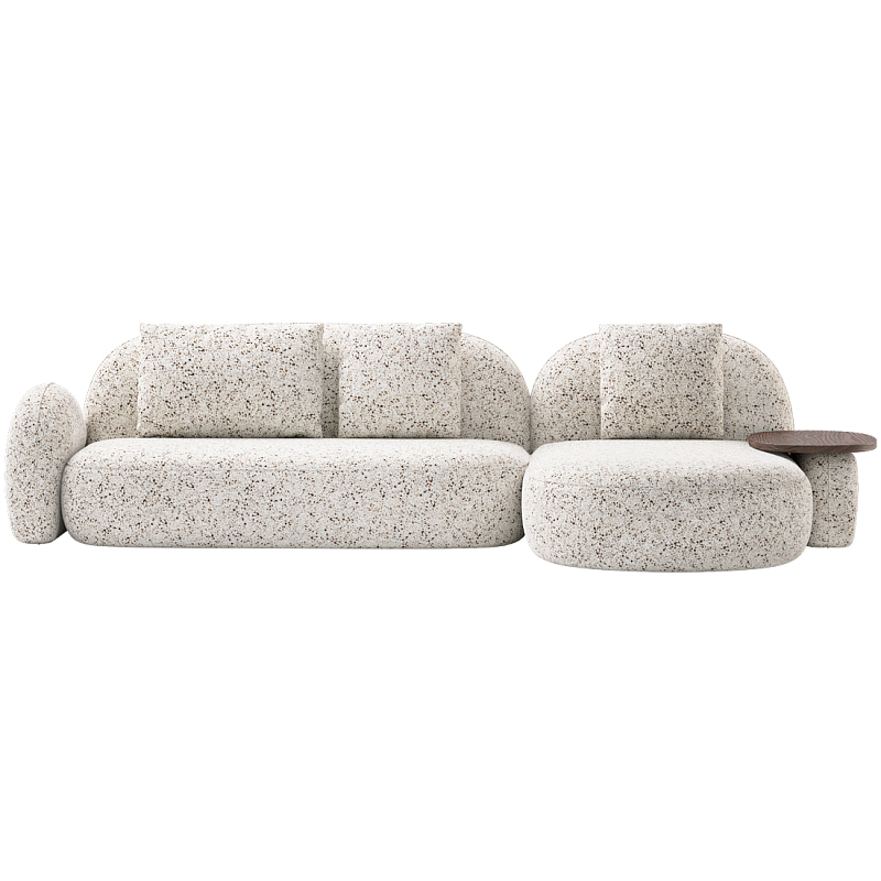 Модульный Диван Orus с кушеткой и столиком Молочный Орех в Новосибирске | Loft Concept 