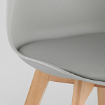 Стул с основой из пластика и мягким сиденьем Arvika Grey варинант исполнения - 6 | Loft Concept в Новосибирске