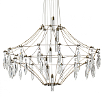 Люстра подвесная из металла с прозрачными подвесками из хрусталя Quasar 93 варинант исполнения - 1 | Loft Concept в Новосибирске
