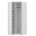Шкаф угловой с белым глянцевым фасадом Grace of Furniture варинант исполнения - 2 | Loft Concept в Новосибирске