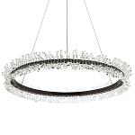 Кольцевая люстра с хрустальным декором Rowan Crystal Ring Horizontal Black Chandelier варинант исполнения - 1 | Loft Concept в Новосибирске