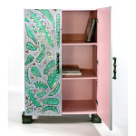 Премиальный Шкаф Defoliation двухстворчатый роспись зеленые листья  варинант исполнения - 3 | Loft Concept в Новосибирске