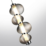 Подвесной светильник с 4-мя рифлеными стеклянными шарами Marcelh Light варинант исполнения - 5 | Loft Concept в Новосибирске