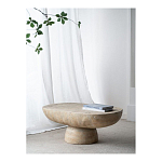 Столик кофейный кремового цвета с овальной столешницей и круглым основанием Cream Dalmen Table варинант исполнения - 10 | Loft Concept в Новосибирске