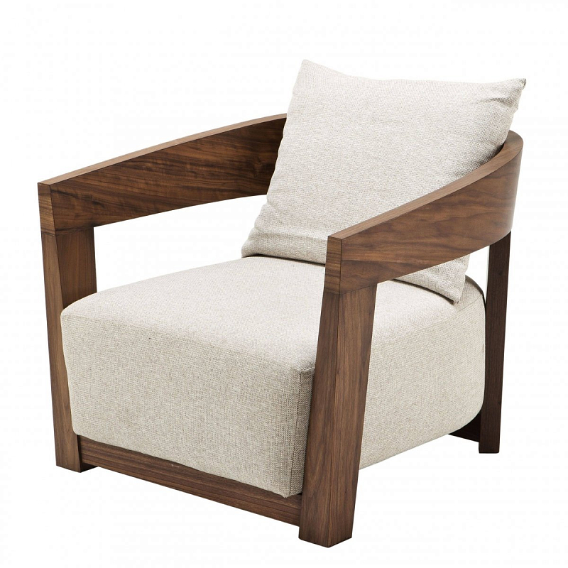 Кресло Eichholtz Chair Rubautelli Walnut Орех Молочный Кресло Eichholtz Chair Rubautelli Walnut Орех Молочный в Новосибирске | Loft Concept