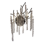 Бра на ветвистым серебрянном каркасе со стеклянными подвесами Raceme варинант исполнения - 1 | Loft Concept в Новосибирске