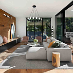 Бра с 6-ю круглыми плафонами на черном основании Maxine Light варинант исполнения - 3 | Loft Concept в Новосибирске