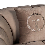 Дизайнерское кресло мягкое из серого велюра Serenity варинант исполнения - 2 | Loft Concept в Новосибирске