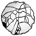 Зеркало кругле в декоративной раме чёрного цвета Black Ratio варинант исполнения - 1 | Loft Concept в Новосибирске